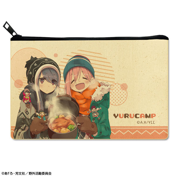 【Pre-Order】"Laid-Back Camp" Flat Pouch  Design 04 Nadeshiko Kagamihara & Rin Shima/A (Resale) <License Agent> [*Cannot be bundled]