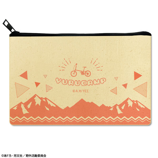 【Pre-Order】"Laid-Back Camp" Flat Pouch  Design 07 Motif/B (Resale) <License Agent> [*Cannot be bundled]