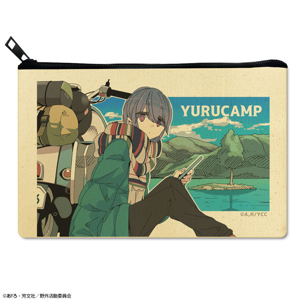 【Pre-Order】"Laid-Back Camp" Flat Pouch Ver.2 Design 03 Rin Shima/A (Resale) <License Agent> [*Cannot be bundled]