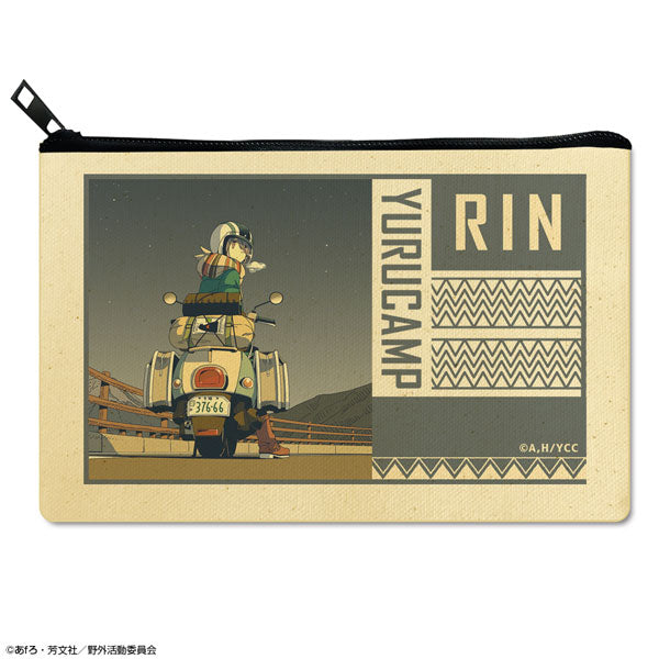 【Pre-Order】"Laid-Back Camp" Flat Pouch Ver.2 Design 04 Rin Shima/B (Resale) <License Agent> [*Cannot be bundled]