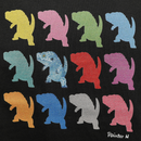 Painter net × トイズキング T-BASE限定 フトアゴンTシャツ カラフルver. 黒 柄