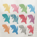 Painter net × トイズキング T-BASE限定 フトアゴンTシャツ カラフルver. 白 柄