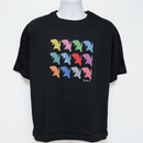 Painter net × トイズキング T-BASE限定 フトアゴンTシャツ カラフルver. 黒 正面