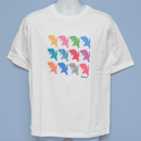 Painter net × トイズキング T-BASE限定 フトアゴンTシャツ カラフルver. 白 正面