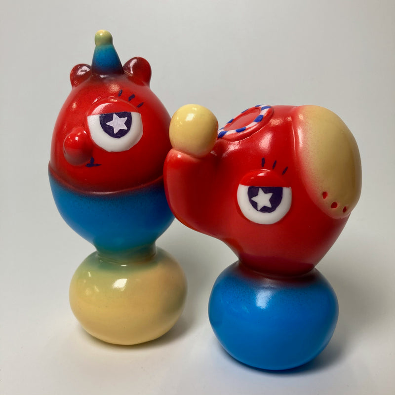 TOY AND MARY×Toy's King THE ROLY-POLY RIDERS Pasha and Mignac set Vintage Pop  Sofubi / Sofvi